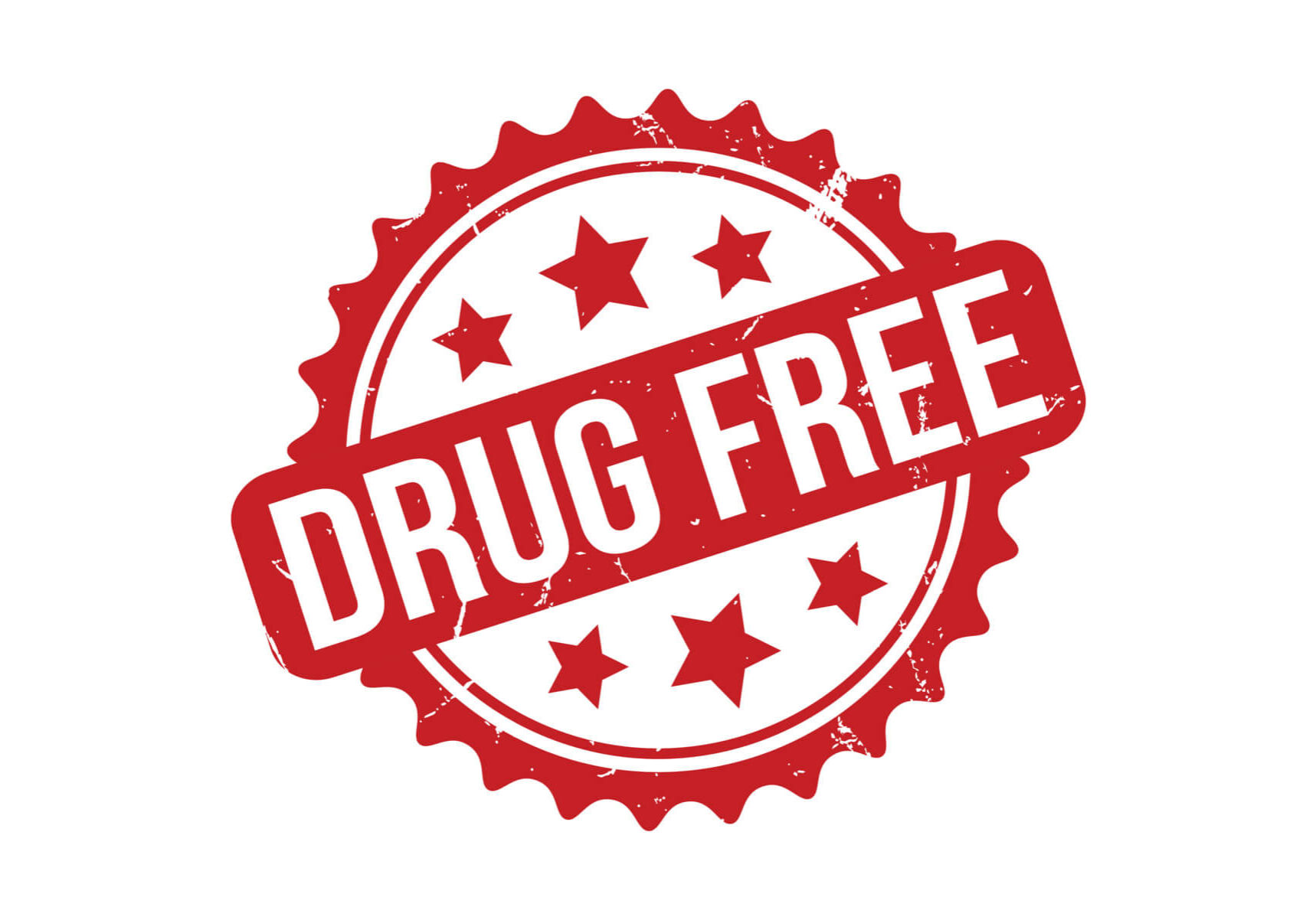 Drug Free Rubber Stamp Seal Vector